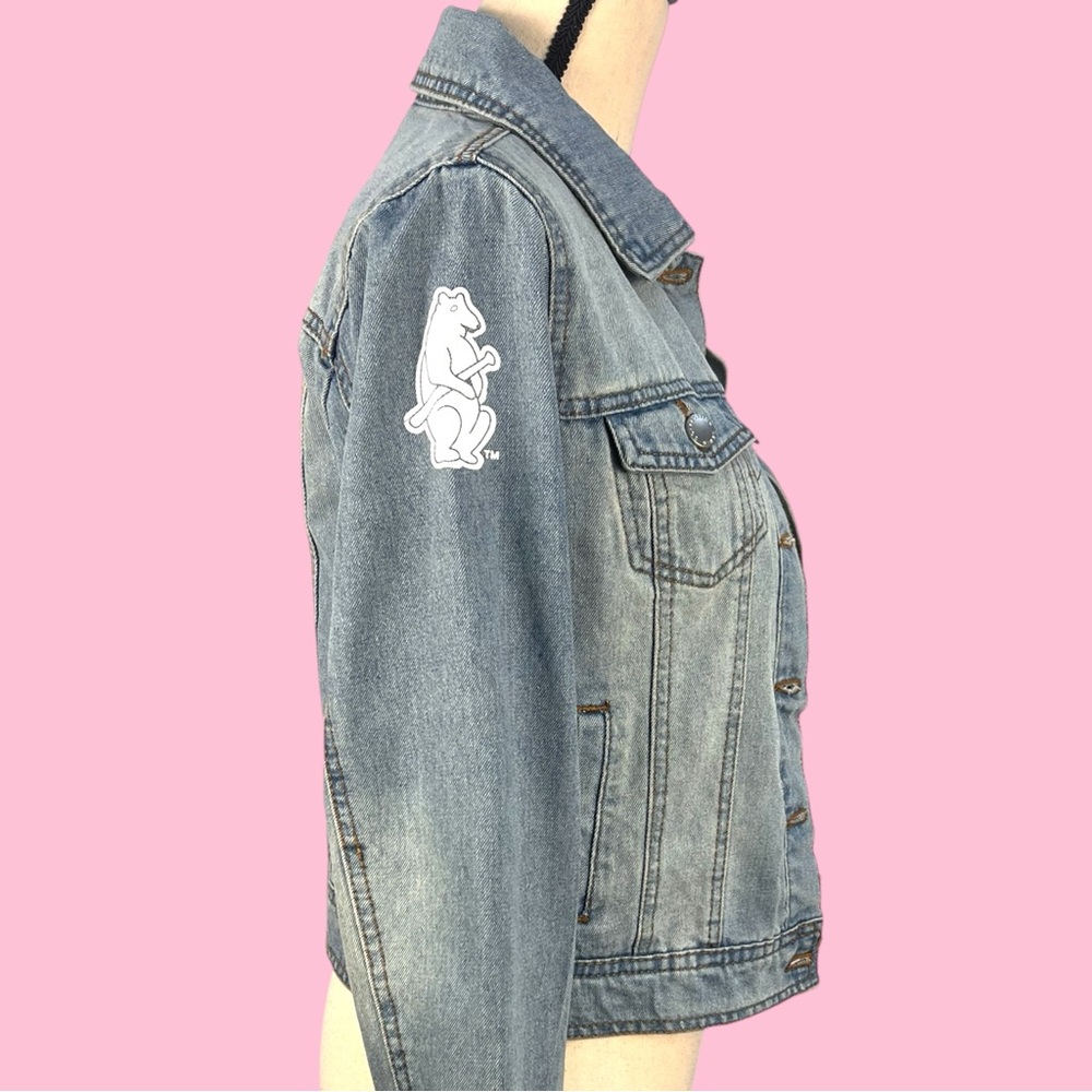 Tiny Turnip Chicago Cubs Walk-Off Distressed Denim Jean Jacket - Picture 4 of 9